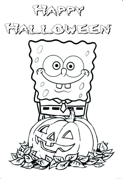 Printable Halloween Spongebob Coloring Pagesfree Printable