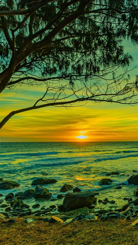 640x1136 Beautiful Beach Sunset Iphone 55c5sse Ipod Touch Wallpaper