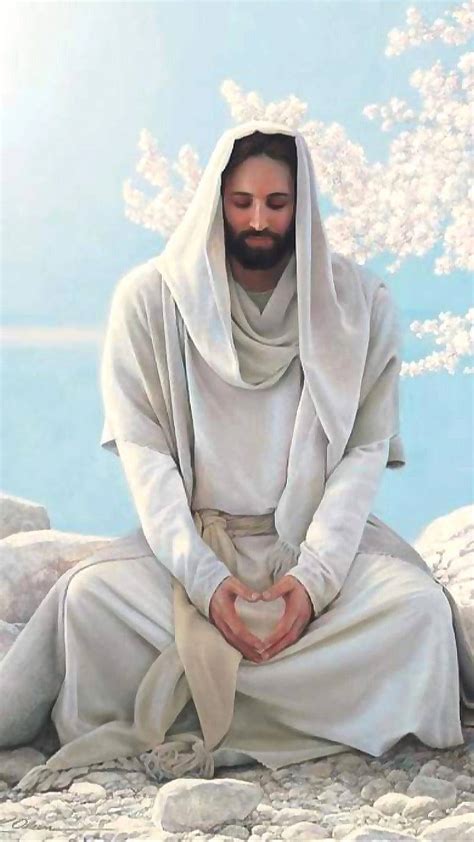 Download Christ Praying Jesus Phone Wallpaper