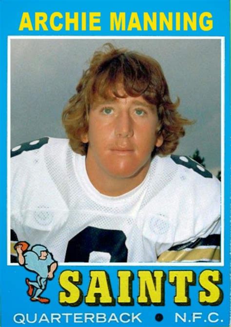 1971 Archie Manning Nfl Pinterest Archie Football Cards And