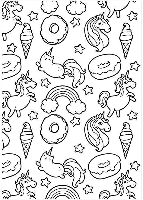 Unicorn Donut Coloring Pages Thomas Willeys Coloring Pages