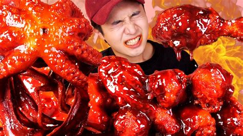 Mukbang Asmr Extreme Spicy Fire Sauce Octopus Chicken Eatkorean