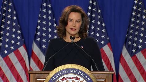 Governor gretchen whitmer of michigan held a press briefing today on coronavirus. Michigan Gov. Gretchen Whitmer delivers Democratic response to State of the Union, focuses on ...