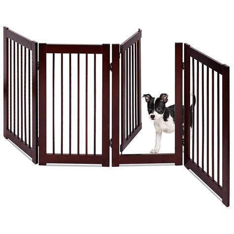 Buy Happaws Tall Dog Gate With Door 4 Panel 30 Inch High Dog Door
