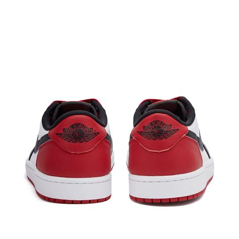 Air Jordan 1 Retro Low Og White Black And Red End