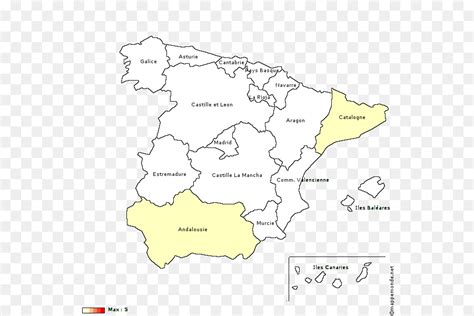 Mappa Della Spagna Mappa Politica Della Spagna Con Le