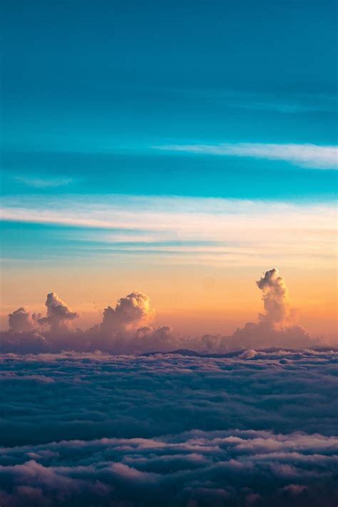 Download Wallpaper 800x1200 Clouds Sky Horizon Height Thick Iphone