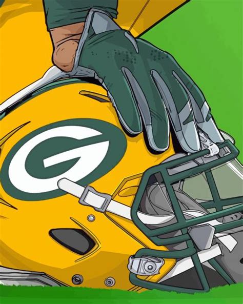 Green Bay Packers Football Art Paint By Numbers Painting By Numbers