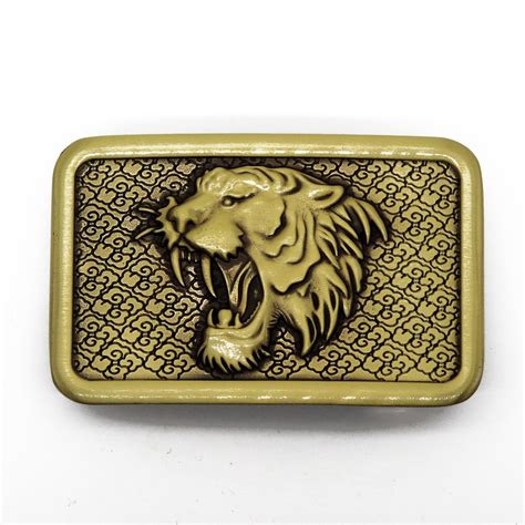 High Quality Brand Belt Buckles For Men 2019 Unique Lion Solid Copper