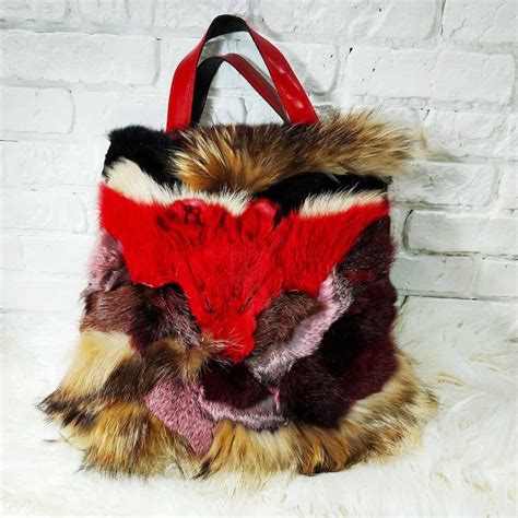 fur handbag designer women s bag natural soft fur one etsy fur handbags fashion handbags