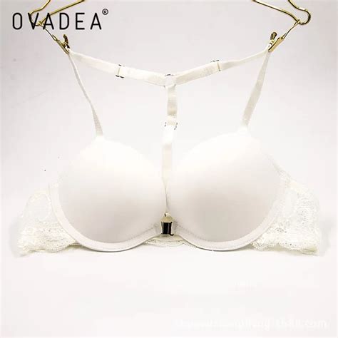 Ovadea Womens Sexy Lace Open Cup Bra Front Closure Satin Bra Set Seamless Wire Free Lingerie