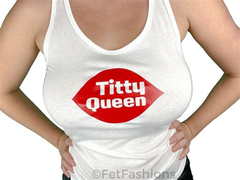 Busty Big Boobs Clothing Slutty Shirt Tank Top Bimbo Titty Queen
