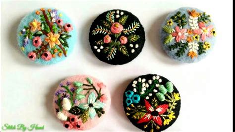 Beautiful Hand Embroidery Buttons Hand Embroidery Buttons Designs