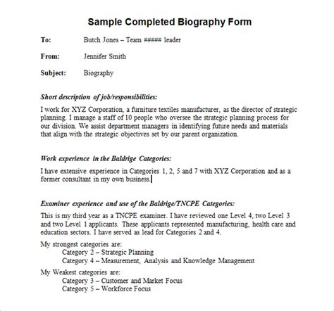 46 Sample Biography Templates Free Word Doc Examples