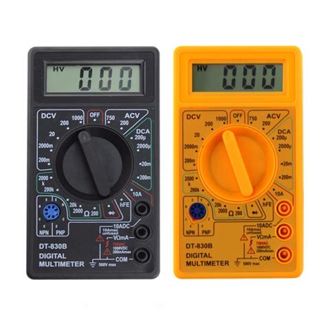 Lcd Digital Dt 830b Yellow Voltmeter Ohmmeter Ammeter Multimeter