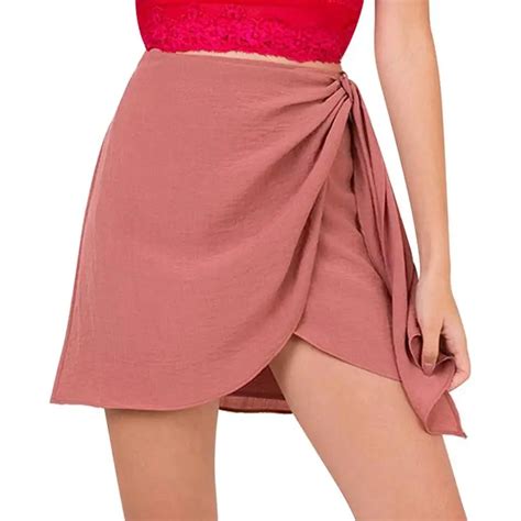 Buy Womens Summer Tie Up Beach Short Skirts Vintage