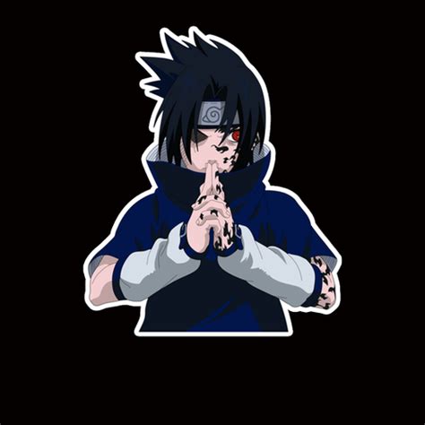 Nor384 Sasuke Uchiha Naruto Peeking Anime Sticker Car Decal Vinyl