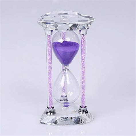 Heart Shaped Crystal Hourglass 30 Minutes Sand Clock Decoration