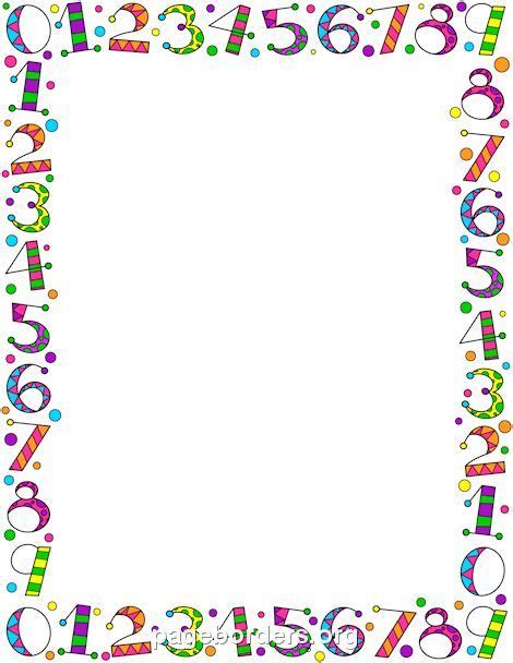 Printable Number Border Use The Border In Microsoft Word Or Other