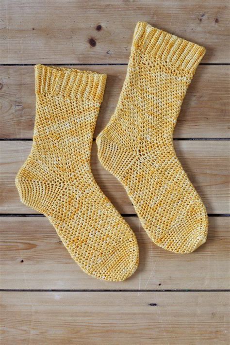 Yellow Spring Fling Socks Crochet Pattern By Vicki Brown Find More Sock Patterns And