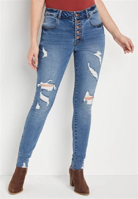 m jeans by maurices™ vintage high rise ripped jegging maurices