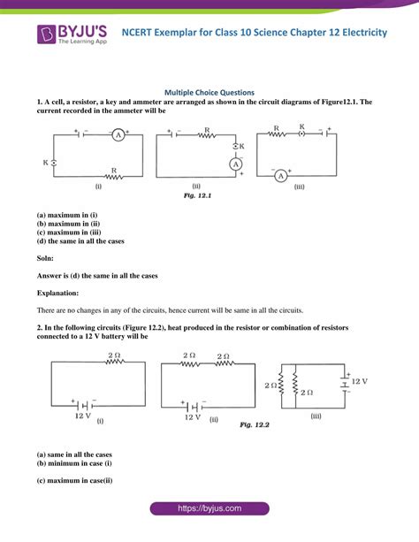 Combination Circuits Worksheet With Answers