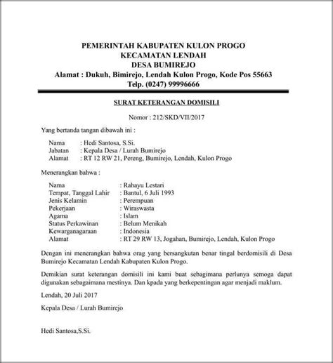 Contoh Surat Keterangan Usaha Kepala Desa Surat Keterangan Desain Contoh Surat Krpv Rbjy