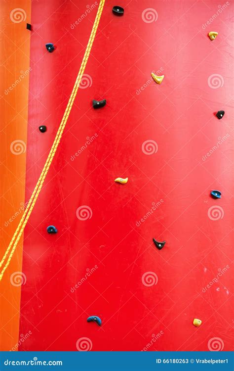 Red Climbing Wall Leisure Activity Stock Image Image Of Extreme