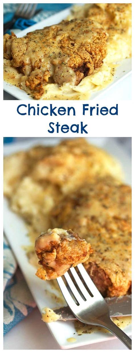 Fry the chicken fried steak: The BEST Chicken Fried Steak Recipe EVER | Recipe | Recipes, Food, Chicken fried steak