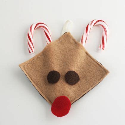 November 29, 2013 by carolina 9 comments. Rudolph Candy Cane Ornament | Candy cane crafts, Candy ...