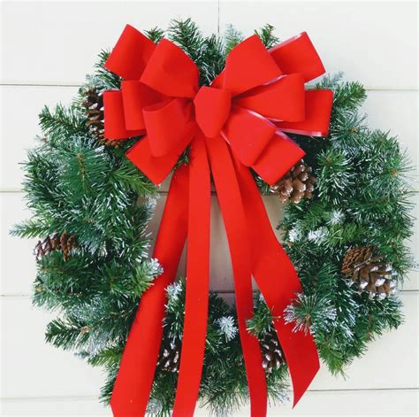 Large 12 Red Velvet Bow Large Wreath Bow Christmas Etsy