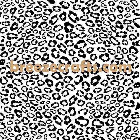 Leopard Print Pattern Vinyl Sheet Htv Or Adhesive Vinyl White And