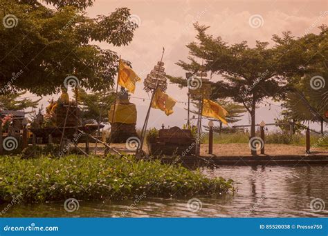 Thailand Phayao Lake Wat Tiloke Aram Island Stock Photo Image Of