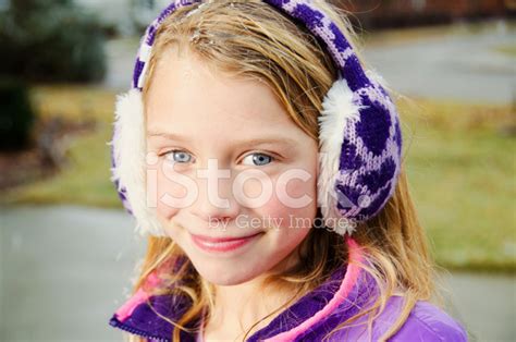 Young Girl Snow Stock Photo Royalty Free Freeimages