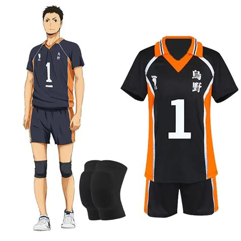 Daichi Sawamura Cosplay Costumes Karasuno Team Black No Volleyball
