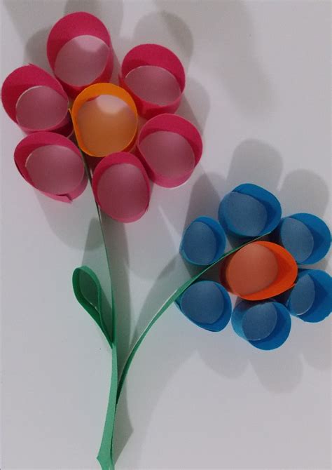 Flower Paper Craft Construction Paper Art Construction Paper Crafts