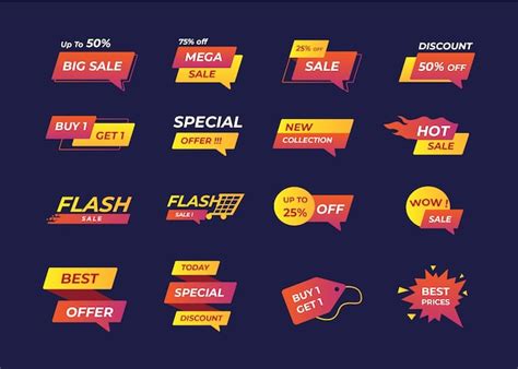 Premium Vector Sale Banner Set