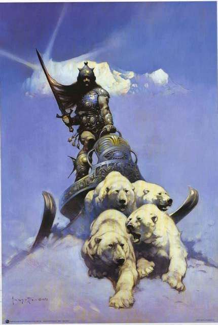 Frank Frazetta Silver Warrior Poster 24x36