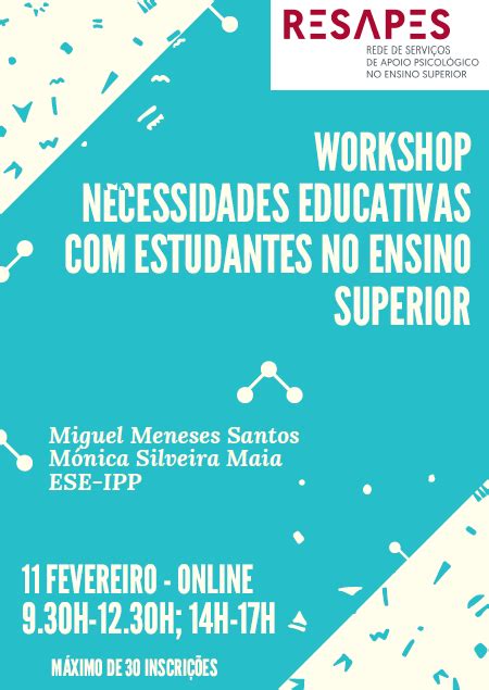 Workshop Necessidades Educativas Com Estudantes No Ensino Superior