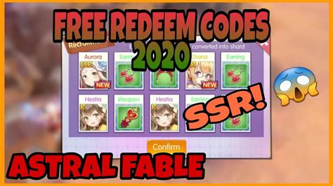 Ml new redeem codes october 23, 2020 (claim now) mobile legends. FREE 12 REDEEM CODES 2020 | Astral Fable - YouTube