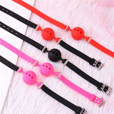 Sex Ball Harness Strap Gag Sex Toy For Women Silicone Gag Ball Bdsm