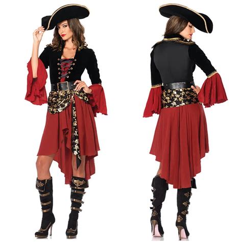 Halloween Sexy Women Pirate Costume Hen Party Female Pirates Captain Cosplay Fancy Dress In