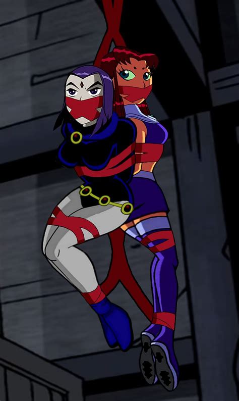 Raven And Starfire Bound And Gagged 1 By Liganometry On Deviantart