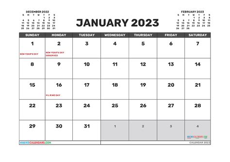 January 12 2023 Calendar