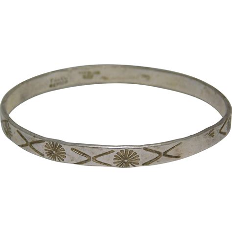 Sterling Silver Taxco Bangle Bracelet From Susieantiques On Ruby Lane