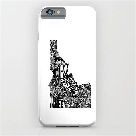 Typographic Idaho Iphone And Ipod Case By Capow Society6 Iphone