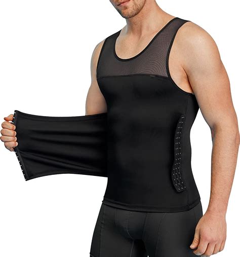 Men Body Shaper Slimming Vest Tight Tank Top Compression Shirt Tummy Control Underwear Moobs
