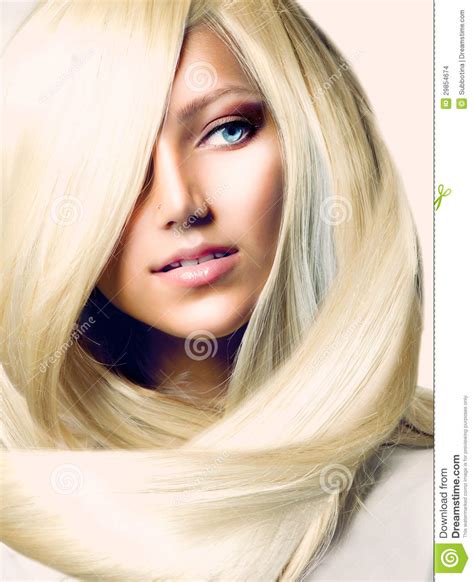 Girl With Long Blond Hair Stock Photo Image Of Hairstyle