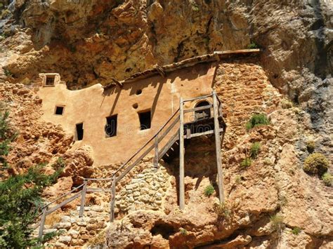 A House Built Inside The Mountain Stock Image Image Of Daylight