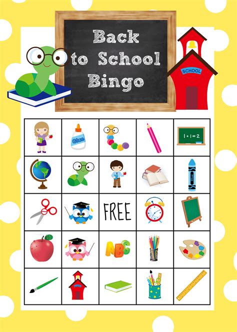 Back To School Bingo Game To Print And Play Crazy Little Projects